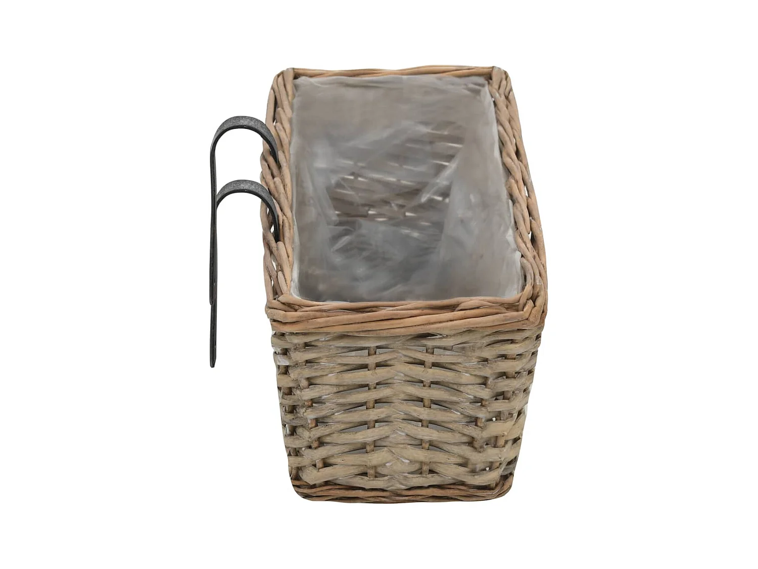 Lot de 2 jardinières marron 80 x 20 x 15 cm 02_0000886