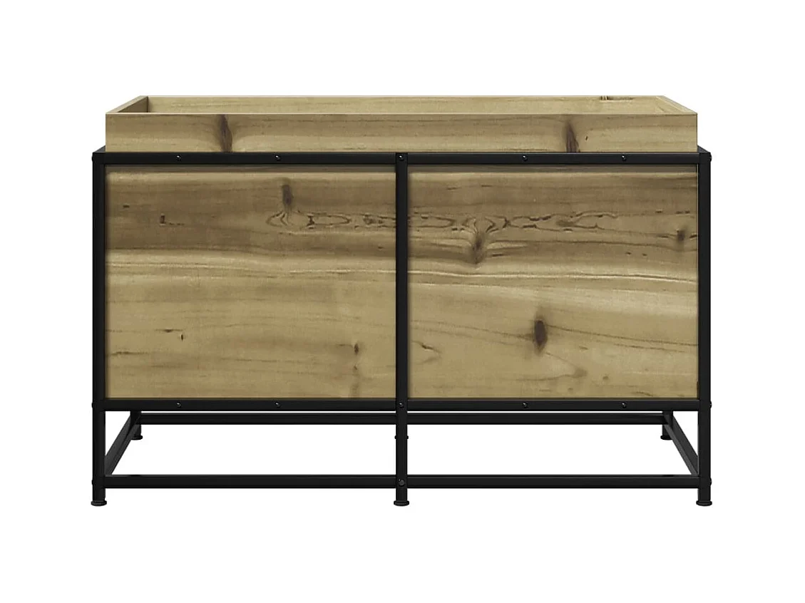 Jardinière bac lit surélevé bois marron 80 x 40 x 50 cm 02_0037870