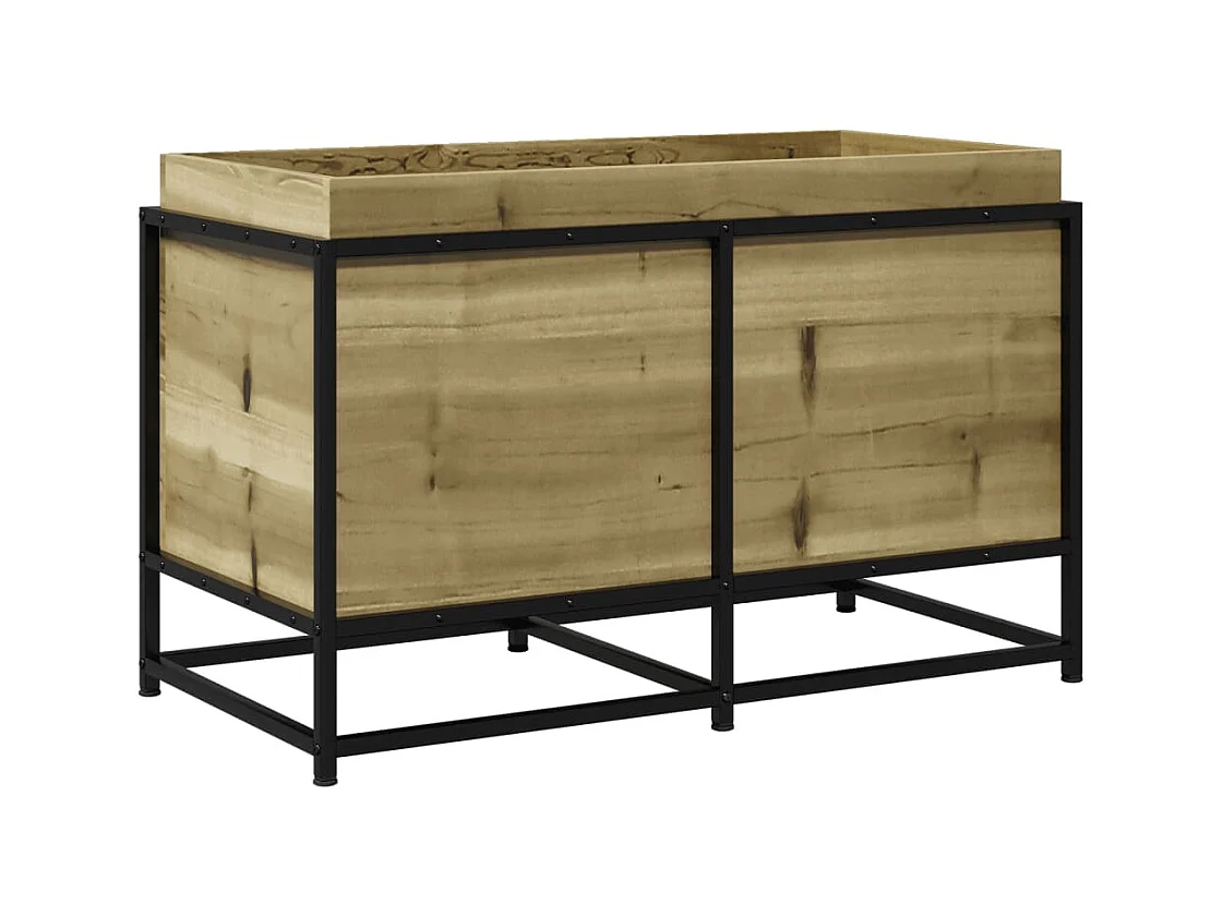 Jardinière bac lit surélevé bois marron 80 x 40 x 50 cm 02_0037870