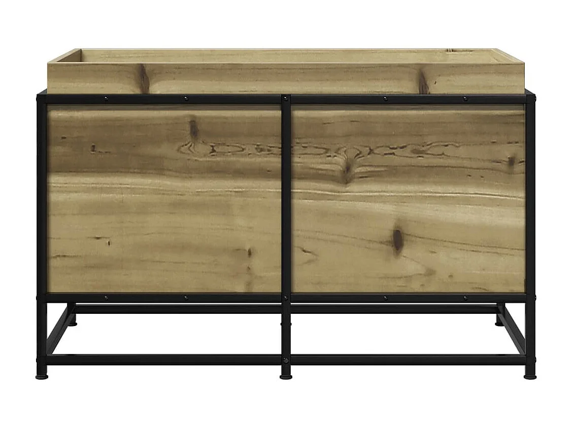 Vassoio per fioriera aiuola rialzata piante fiori terrazza giardino 80 x 40 x 50 cm legno di pino impregnato marrone 02_0037870