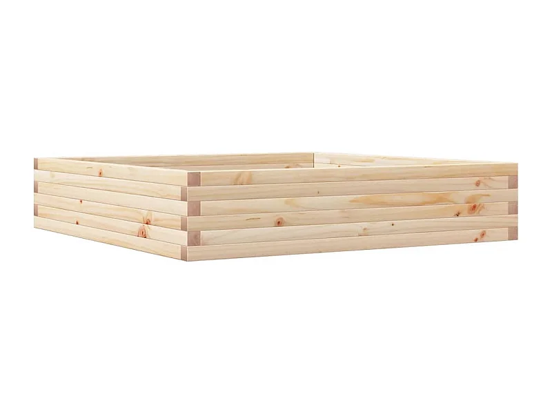 Jardinière bac lit surélevé bois marron 110 x 110 x 23 cm 02_0037298