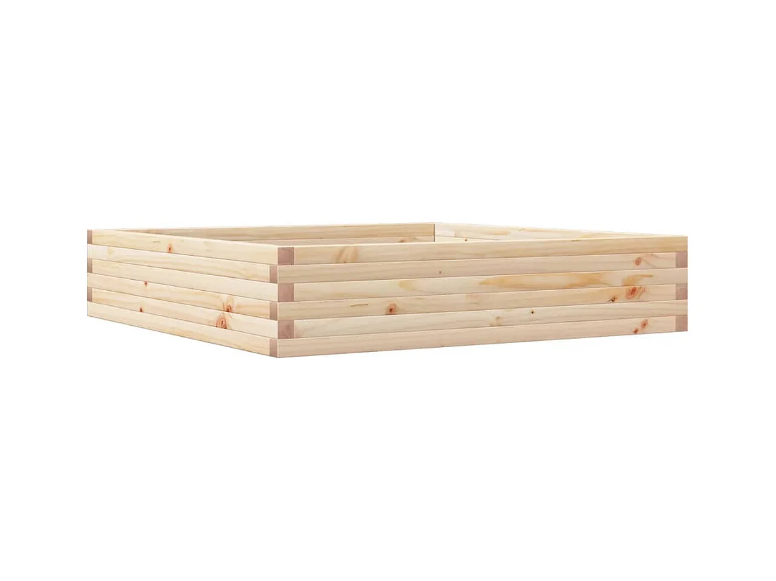 Jardinière bac lit surélevé bois marron 110 x 110 x 23 cm 02_0037298