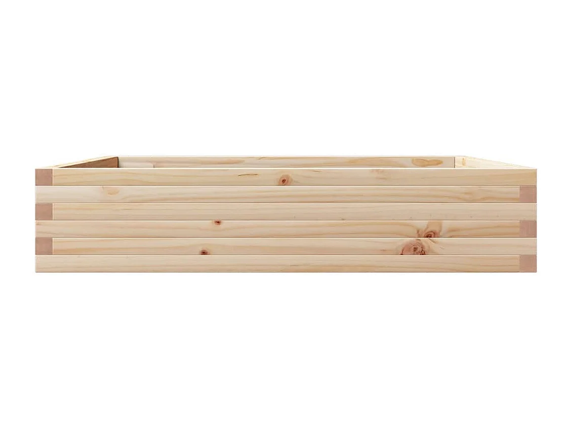 Vassoio per fioriera aiuola rialzata piante fiori terrazza giardino 110 x 110 x 23 cm legno di pino massiccio marrone 02_0037298