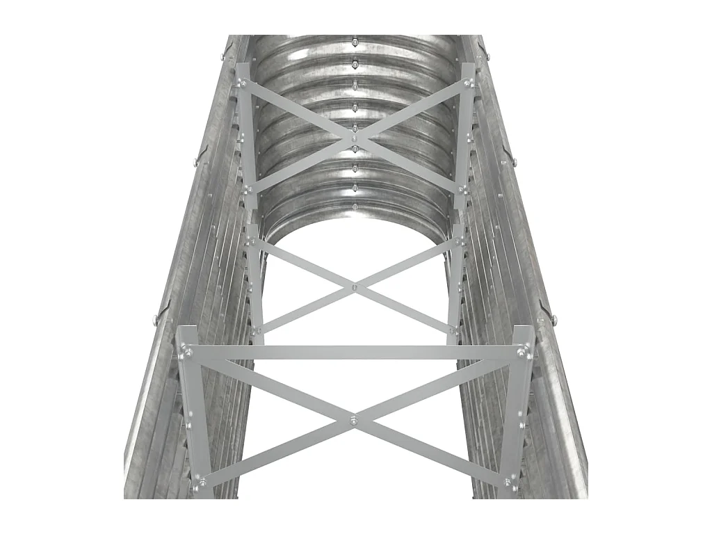 Jardinière bac lit surélevé argenté 332 x 40 x 68 cm 02_0039688