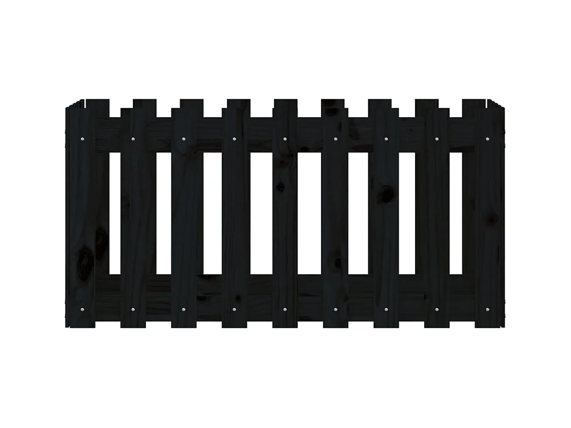 Jardinière bac lit surélevé noire 100 x 50 x 50 cm 02_0039789