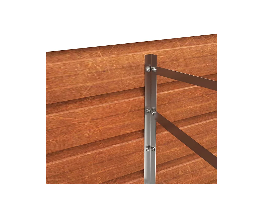 Jardinière bac lit surélevé marron 160 x 40 x 45 cm 02_0039862