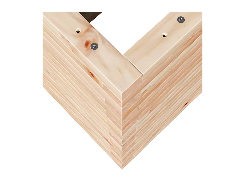 Jardinière bac lit surélevé bois marron 90 x 40 x 68.5 cm 02_0037991