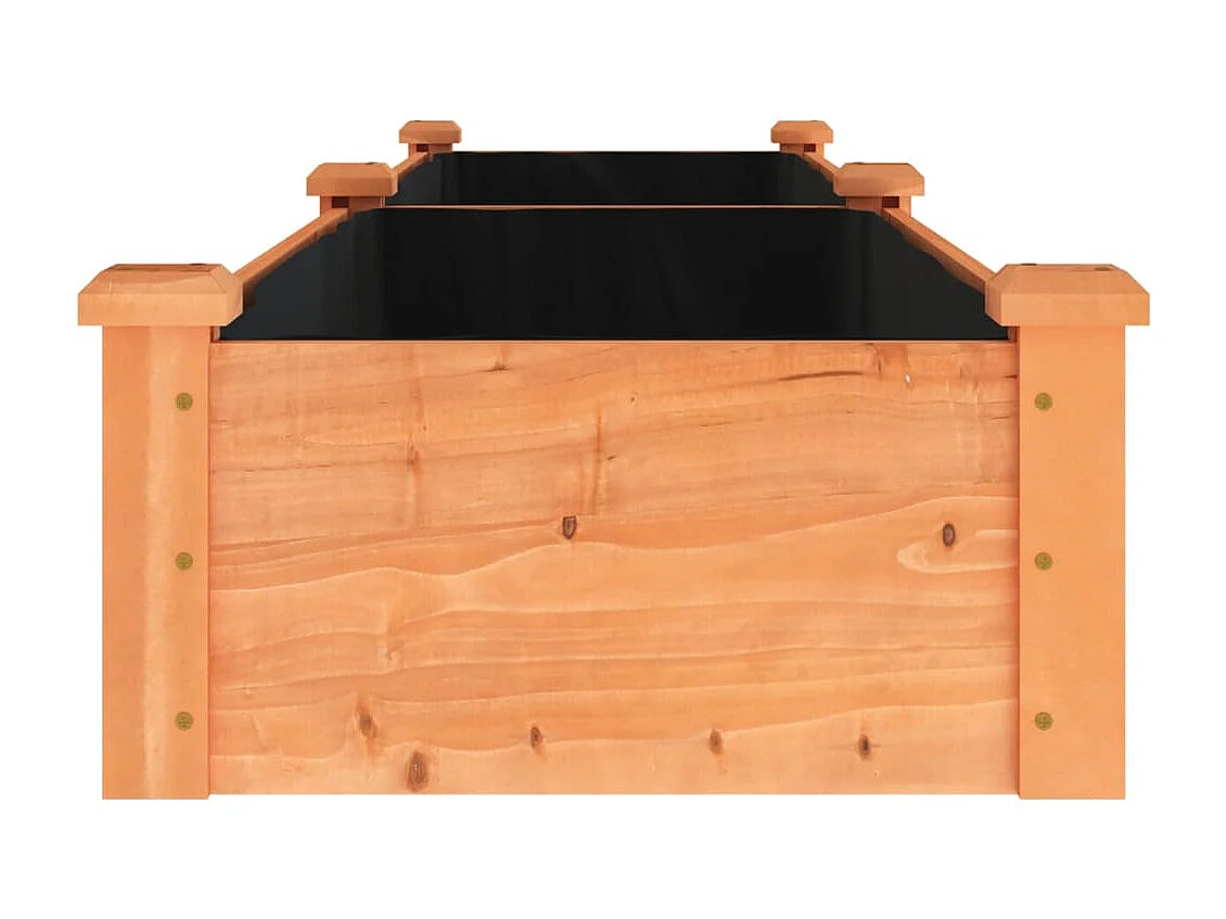 Jardinière bac lit surélevé bois marron 240 x 45 x 25 cm 02_0039842