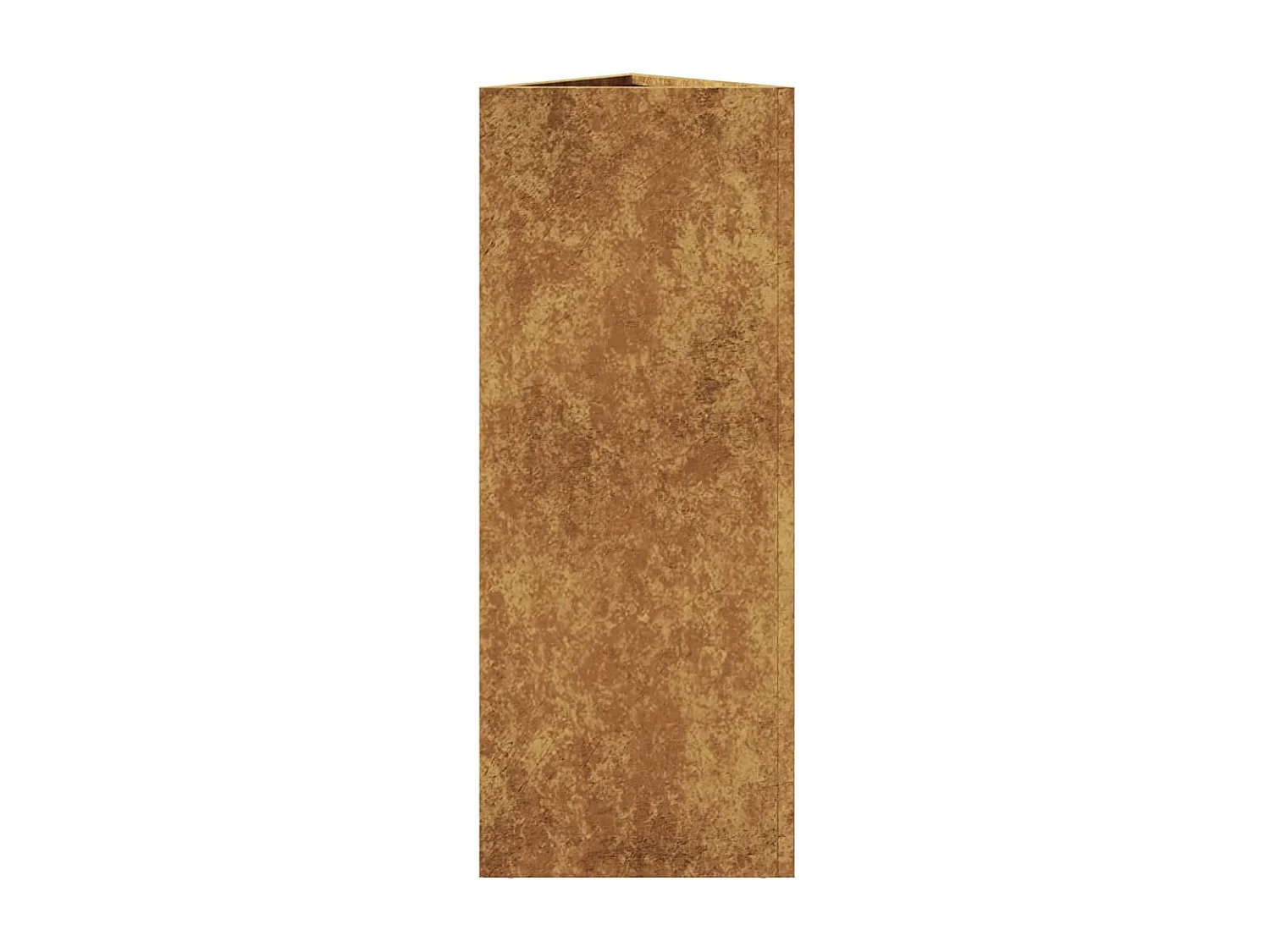 Bandeja para plantar plantas com canteiro elevado, flores, terraços de jardim, conjunto de 2 triangulares 30 x 26 x 75 cm aço corten marrom 02_0039095