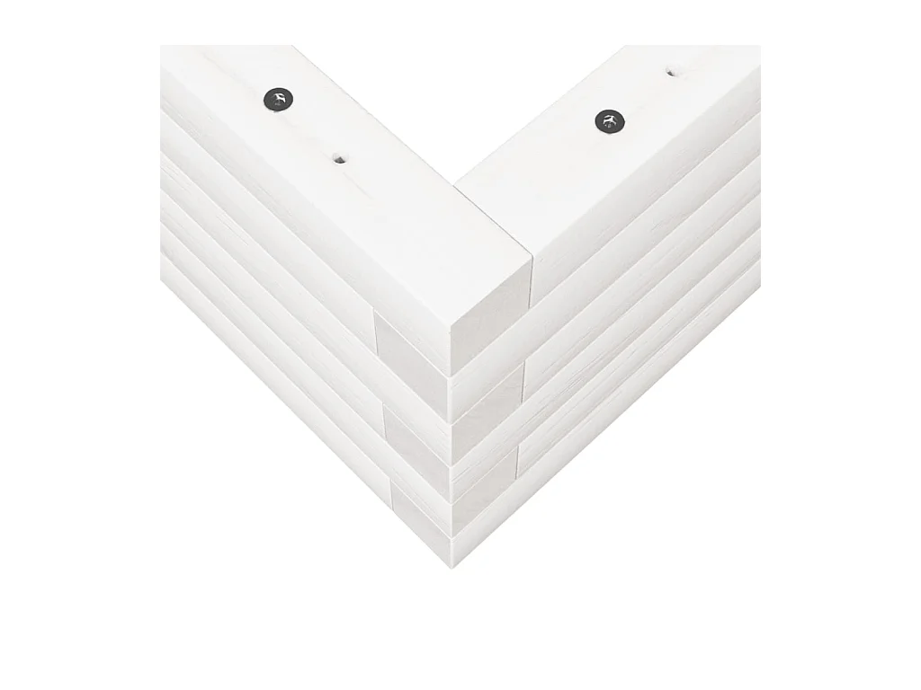 Jardinière bac lit surélevé bois blanche 90 x 60 x 23 cm 02_0038009