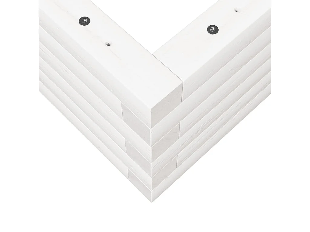 Macetero bancal elevado plantas flores terraza jardín 90 x 60 x 23 cm madera maciza de pino blanco 02_0038009