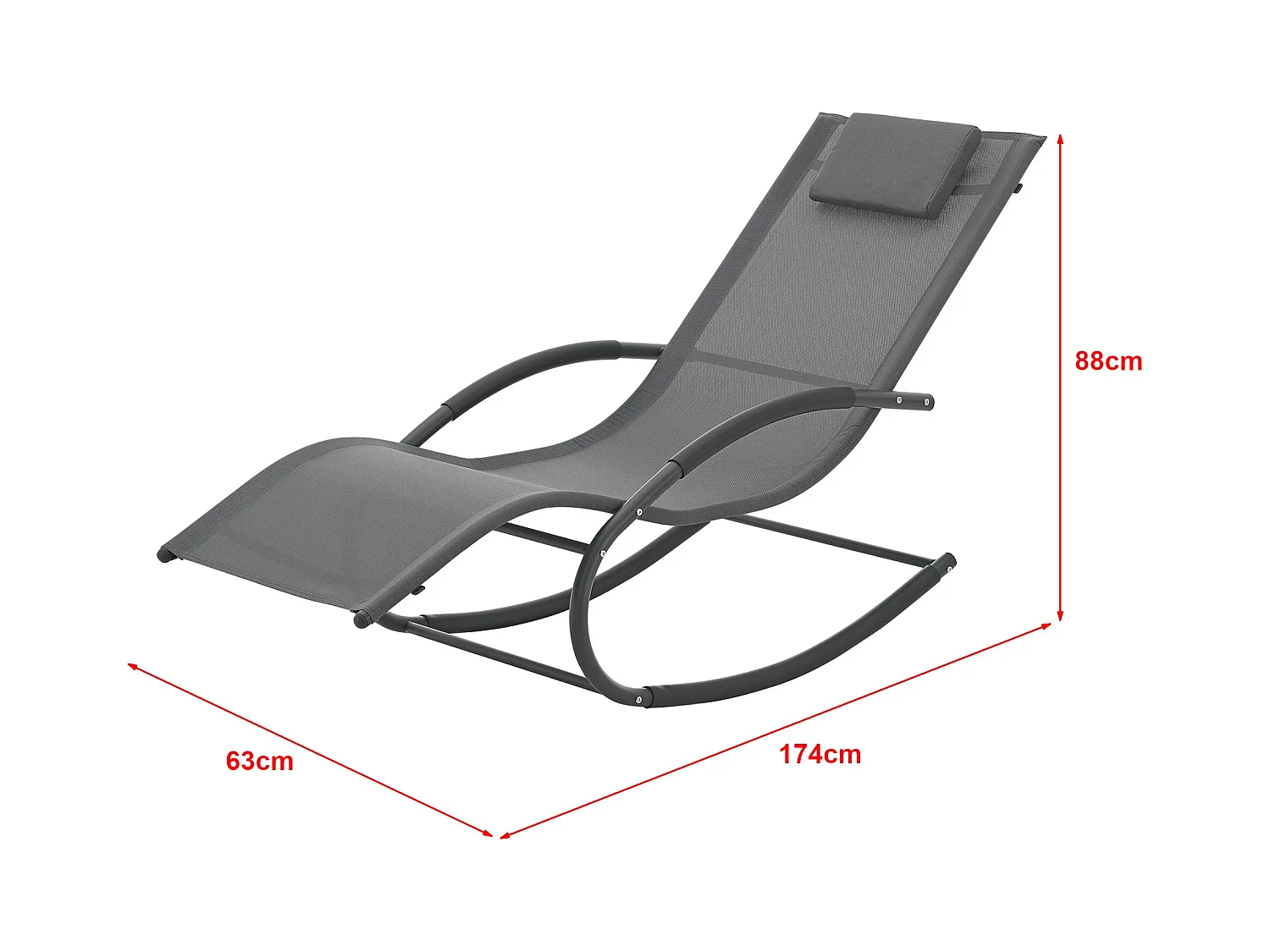 Bain de soleil à grise 174 x 63 x 88 cm 03_0006404