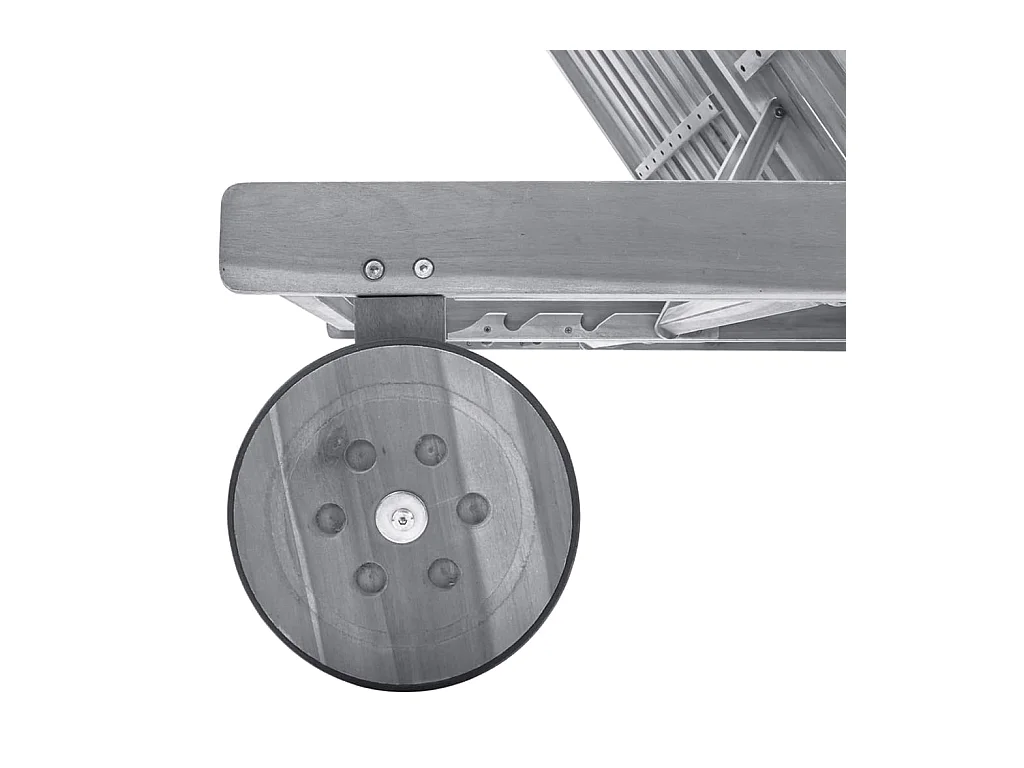 Sdraio lettino da giardino prendisole lettino da giardino terrazza arredo da esterno a 2 posti con cuscino in acacia grigio 02_0012231