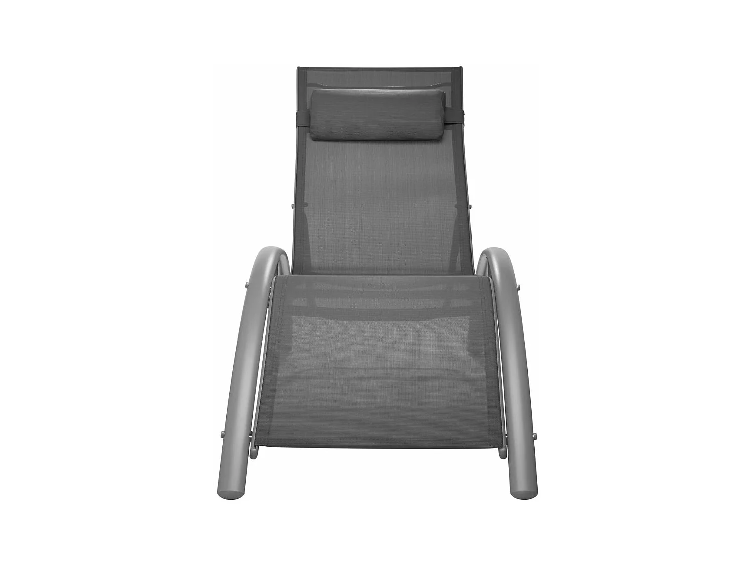 Lot de 2 transats grise 158 x 59 x 81.5 cm 2208196