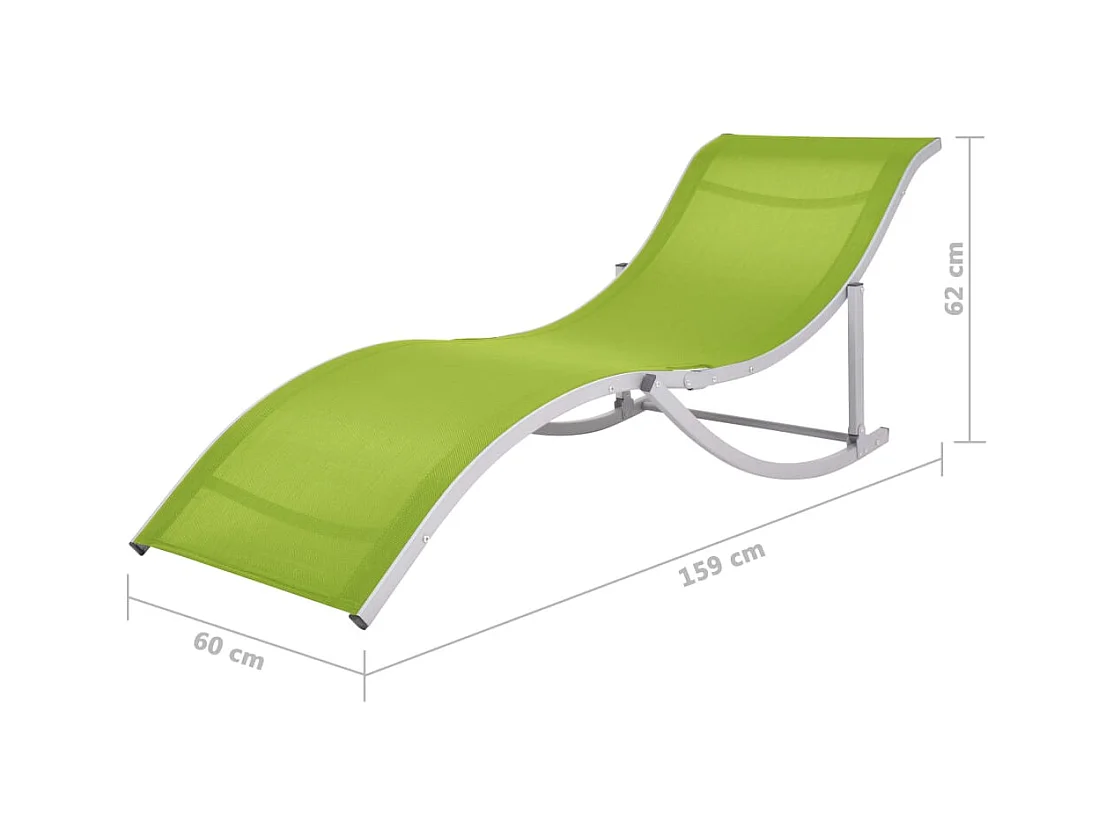 Juego de dos sillones plegables de textilene verde 02_0011954