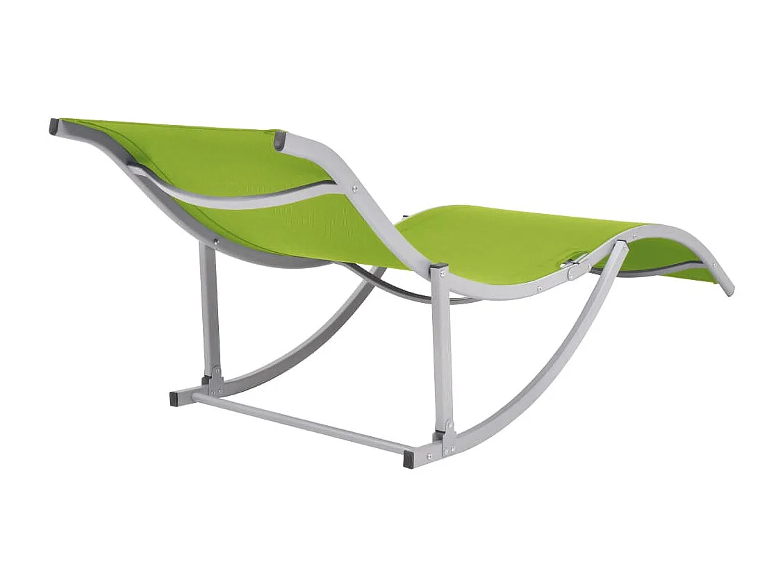 Juego de dos sillones plegables de textilene verde 02_0011954