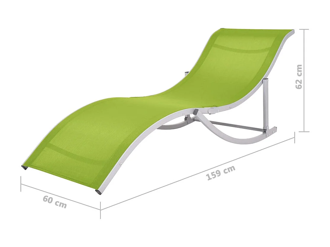 Juego de dos sillones plegables de textilene verde 02_0011954