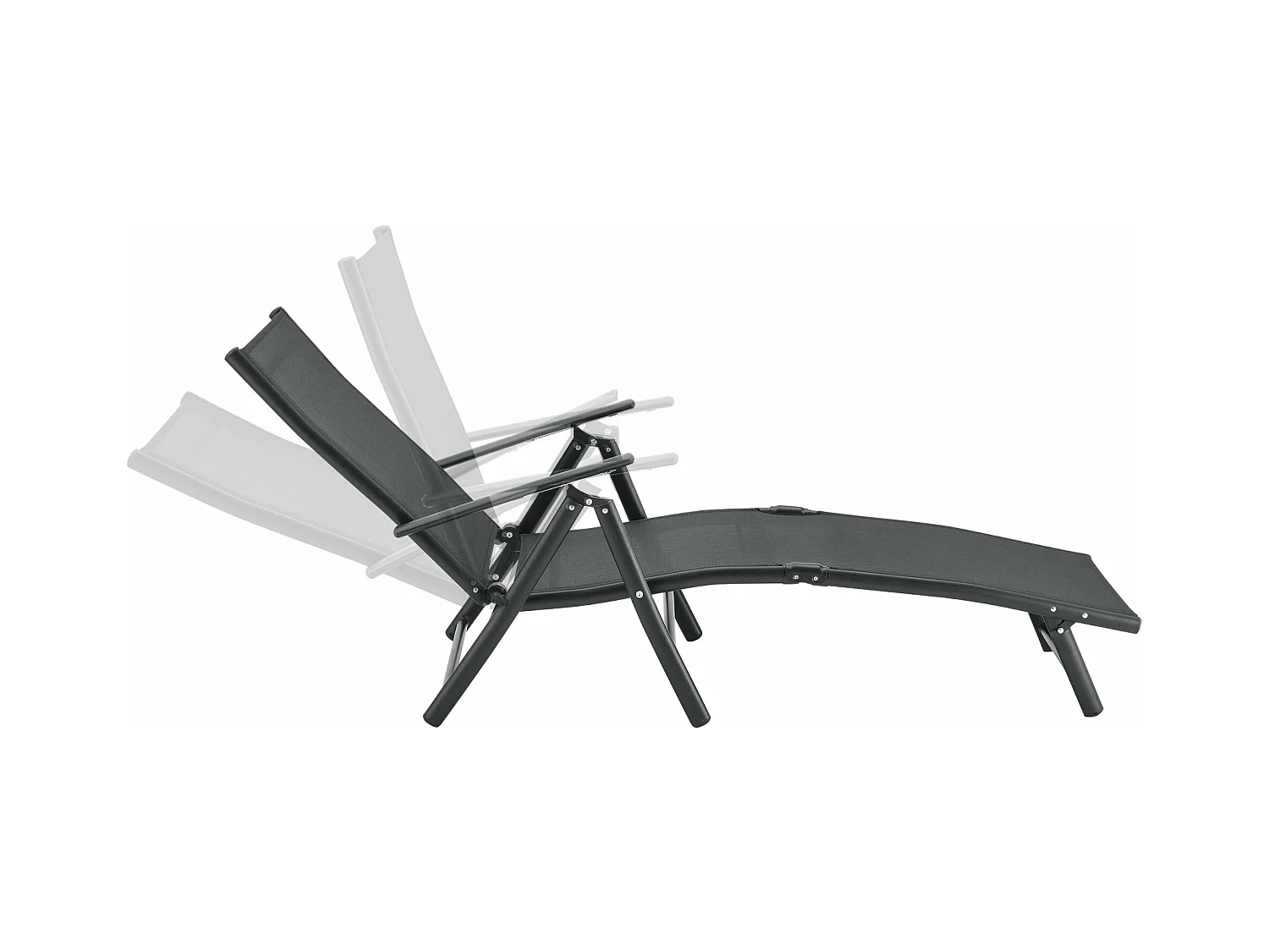 Transat bain de soleil noire 65 x 150 x 86 cm 03_0006406