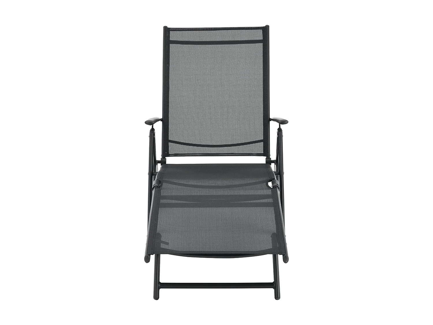 Espreguiçadeira reclinável 160° com braços 150 x 65 x 86 cm preto 03_0006406