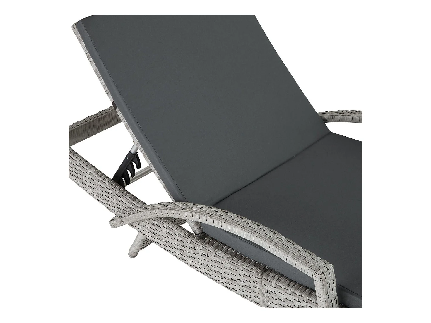 Bain de soleil transat grise 190 x 62 x 34 cm 08_0000226