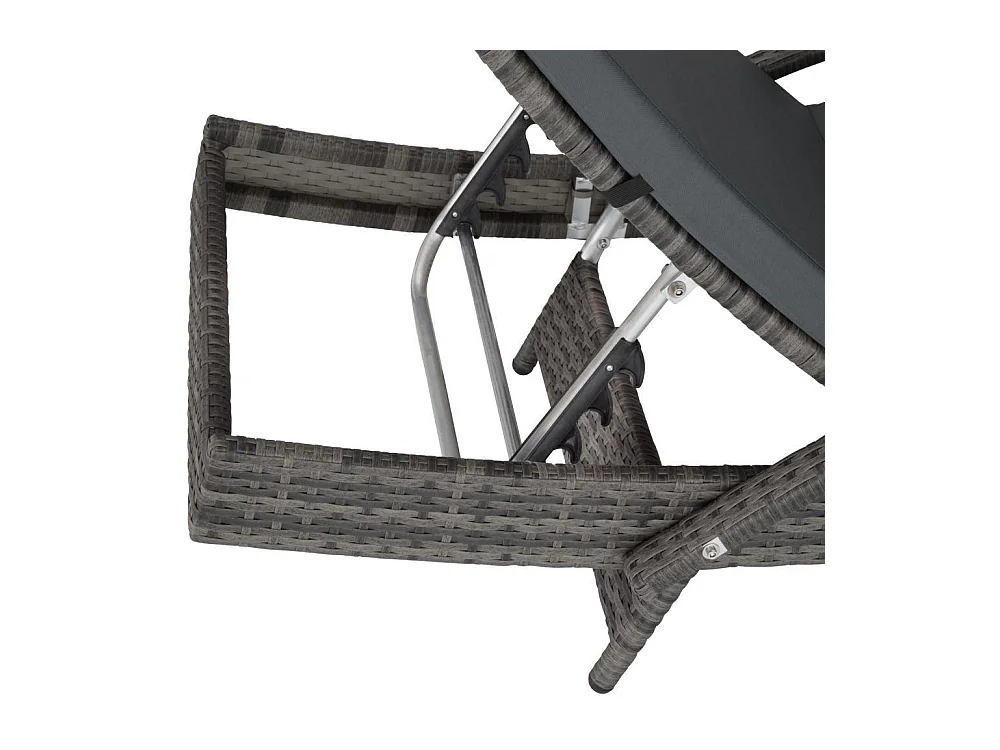 Bain de soleil transat grise 190 x 62 x 74.5 cm 2208056