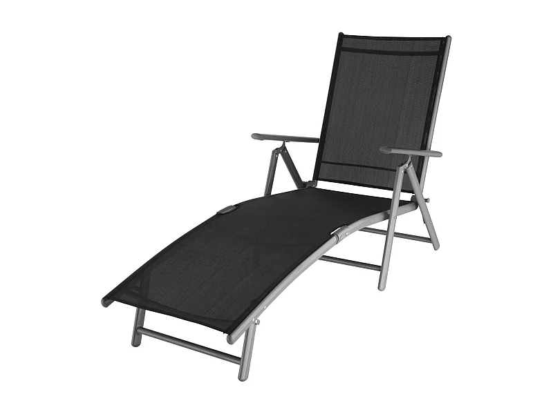 Lettino prendisole con mobili da giardino grigio scuro 2208109