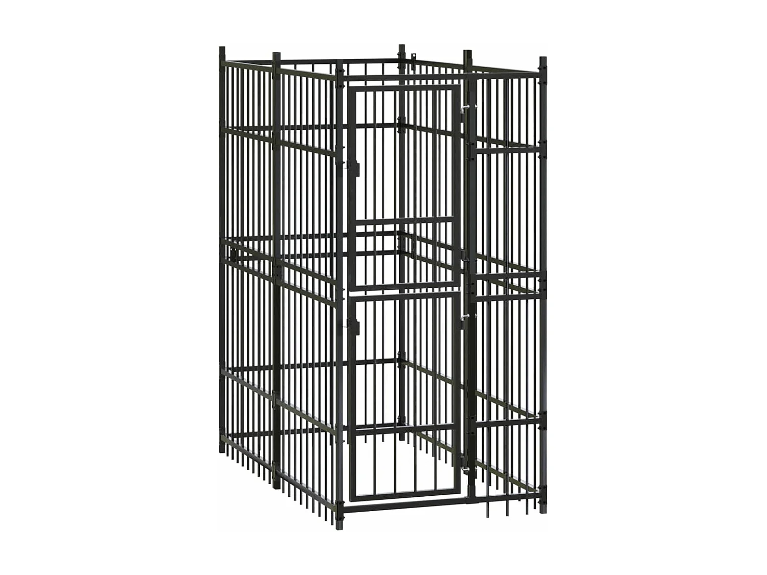 Jaula para perrera exterior animal pac para perros acero 1,84 m² negro 02_0041776