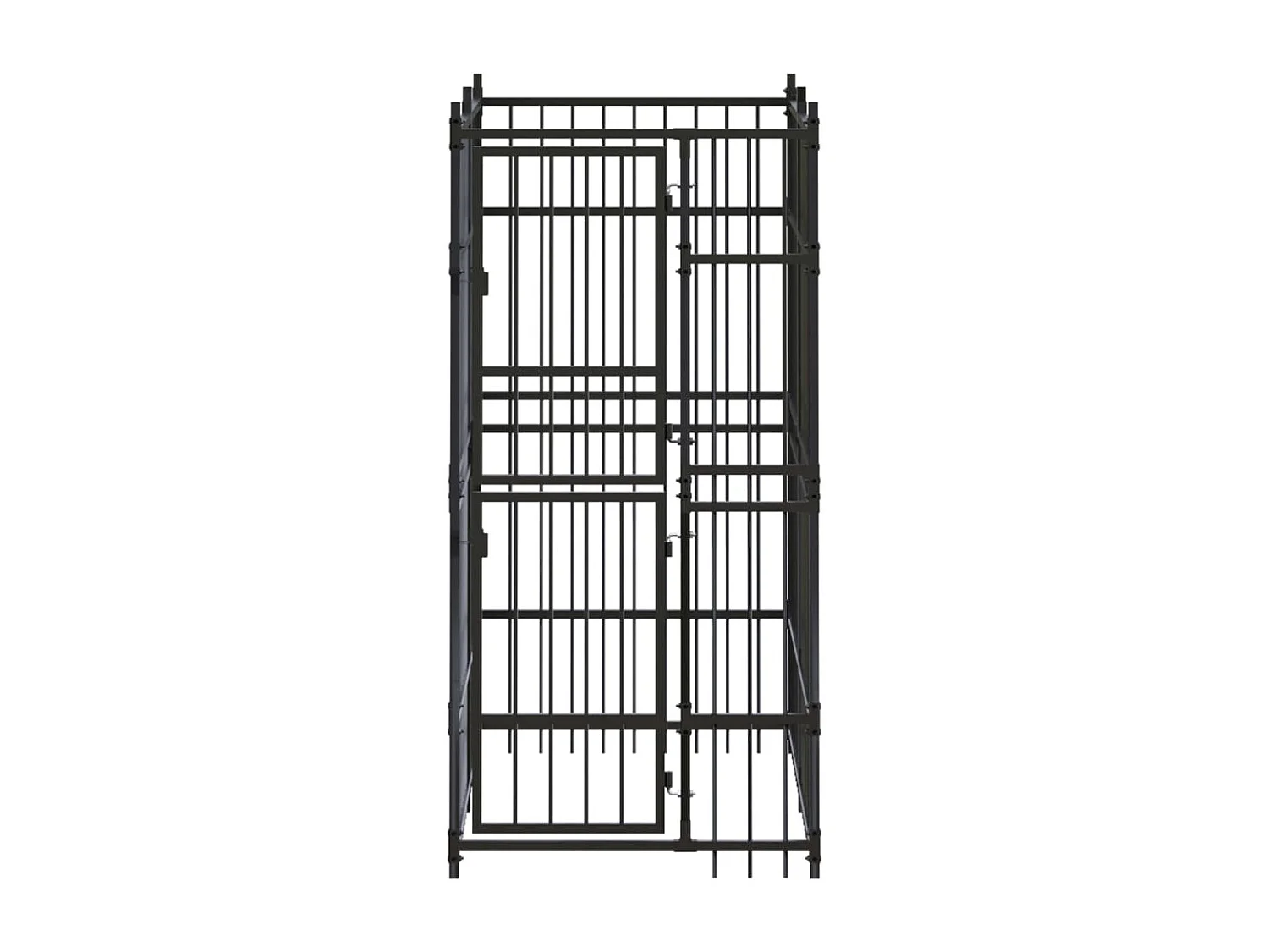 Jaula para perrera exterior animal pac para perros acero 1,84 m² negro 02_0041776