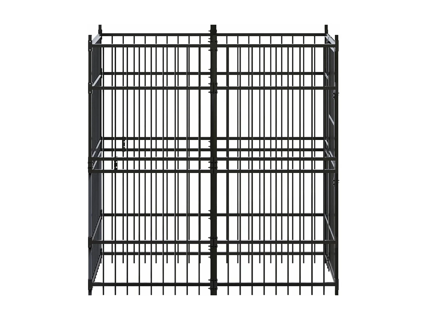 Jaula para perrera exterior animal pac para perros acero 1,84 m² negro 02_0041776