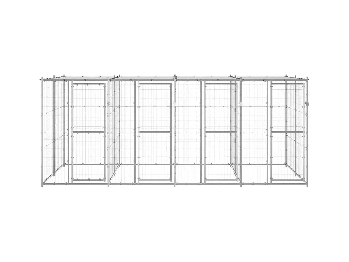 Chenil extérieur cage enclos 440 x 220 x 180 cm 02_0000447