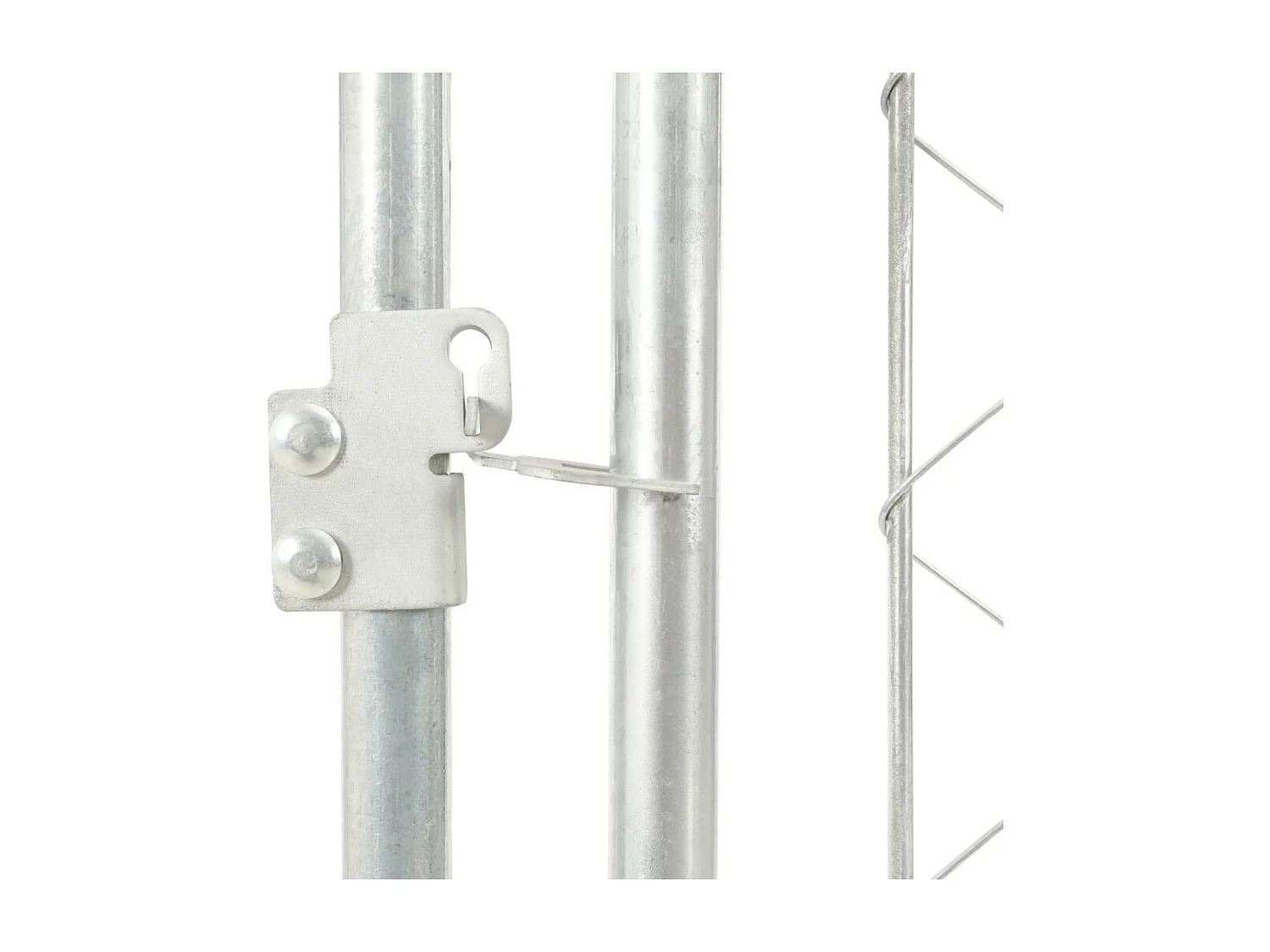 Jaula para perrera de exterior, parque para perros con techo, 100 x 100 x 125 cm 02_0000448