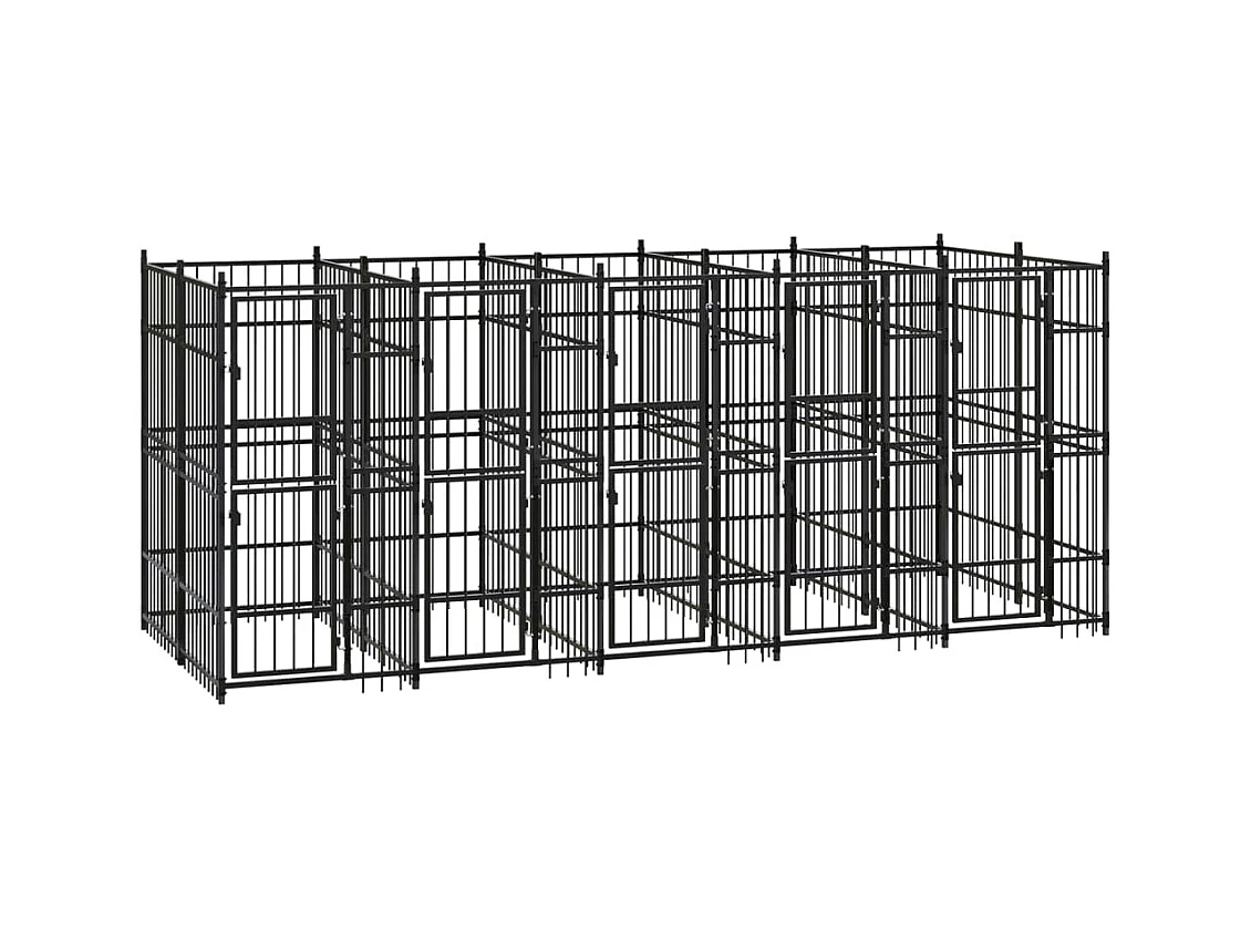 Gaiola para canil outdoor animal pac para cães aço 9,22 m² preto 02_0041887