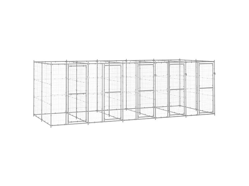 Chenil extérieur cage enclos 550 x 220 x 180 cm 02_0000405