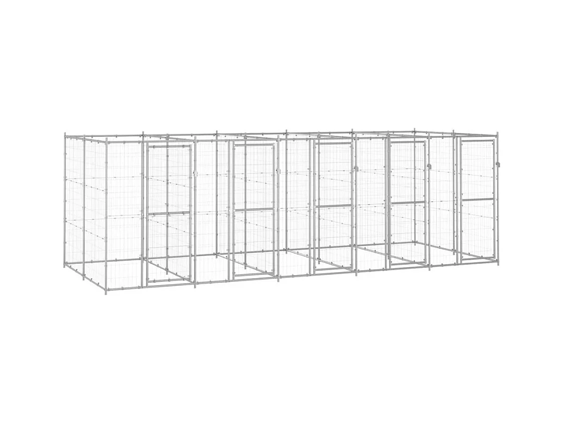 Chenil extérieur cage enclos 550 x 220 x 180 cm 02_0000405