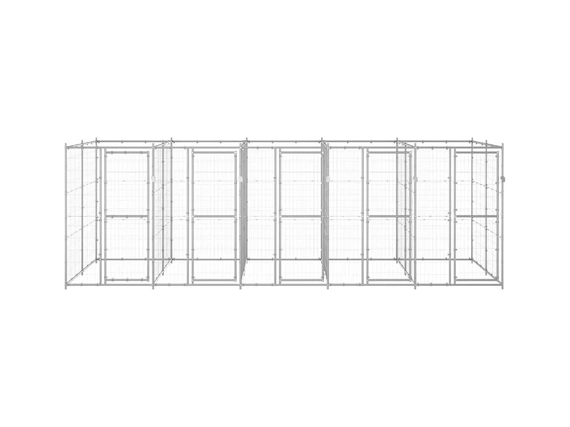 Chenil extérieur cage enclos 550 x 220 x 180 cm 02_0000405