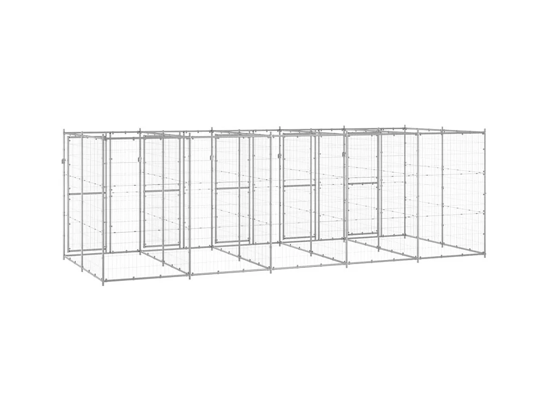 Chenil extérieur cage enclos 550 x 220 x 180 cm 02_0000405