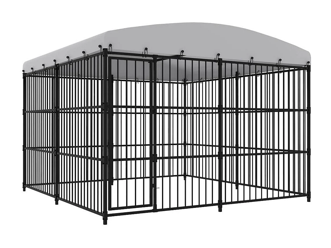 Cuccia da esterno Gabbia Parco per cani da esterno con tetto 300 x 300 x 210 cm 02_0000449