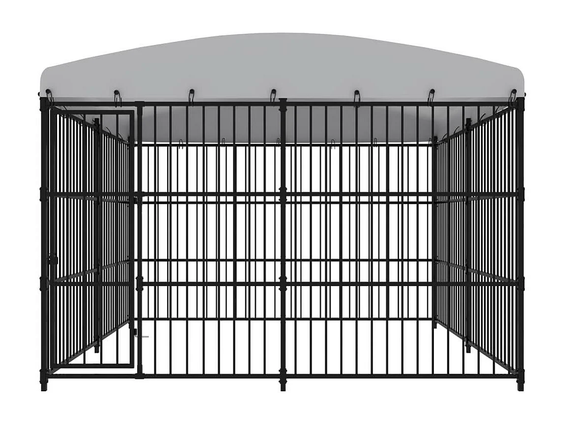 Cuccia da esterno Gabbia Parco per cani da esterno con tetto 300 x 300 x 210 cm 02_0000449