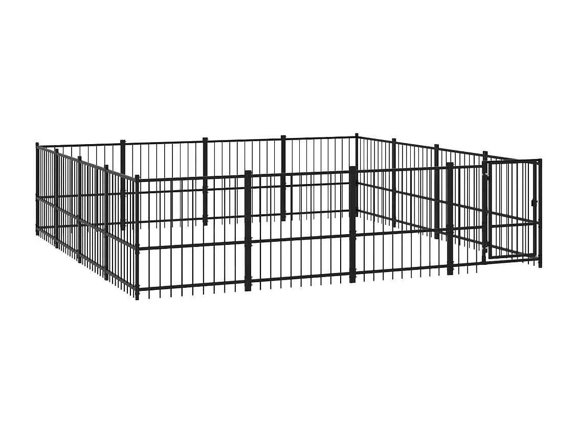 Chenil cage enclos pac noire 388 x 388 x 100 cm 02_0041798