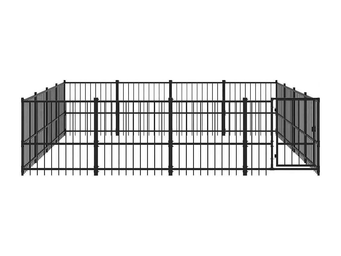 Chenil cage enclos pac noire 388 x 388 x 100 cm 02_0041798