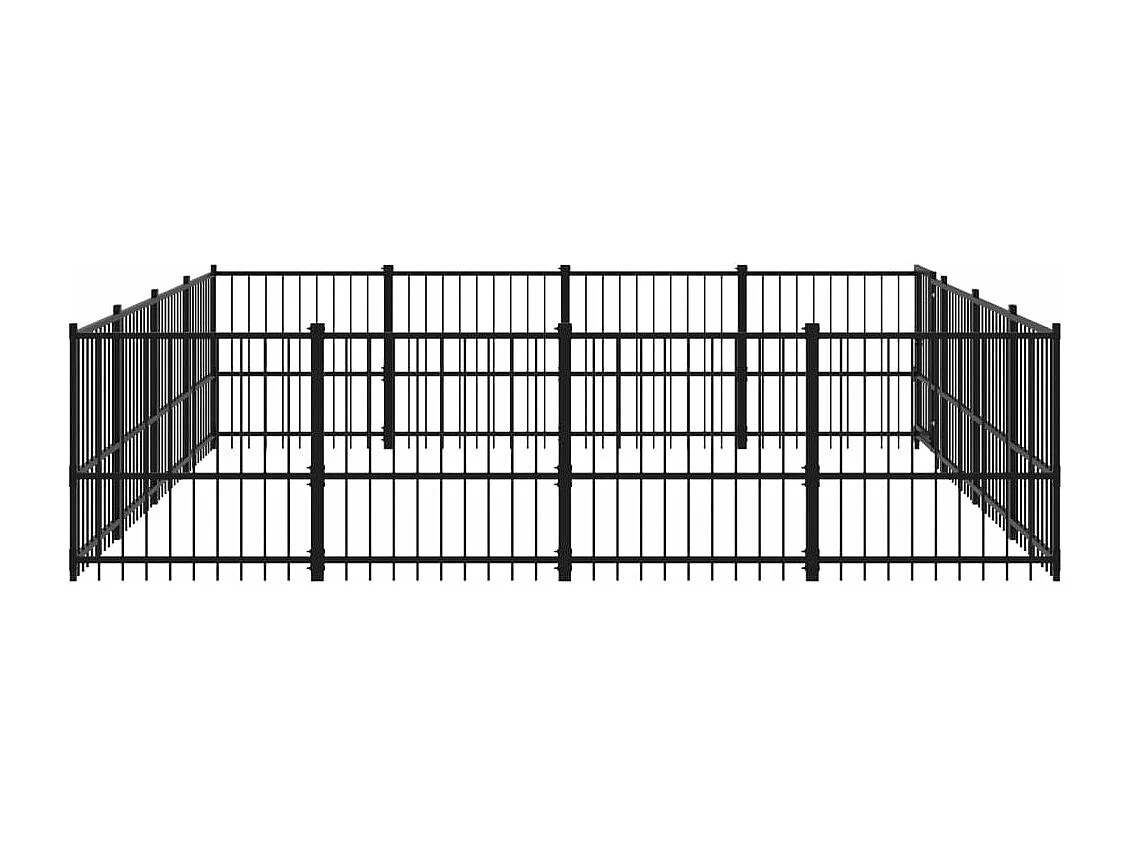 Chenil cage enclos pac noire 388 x 388 x 100 cm 02_0041798
