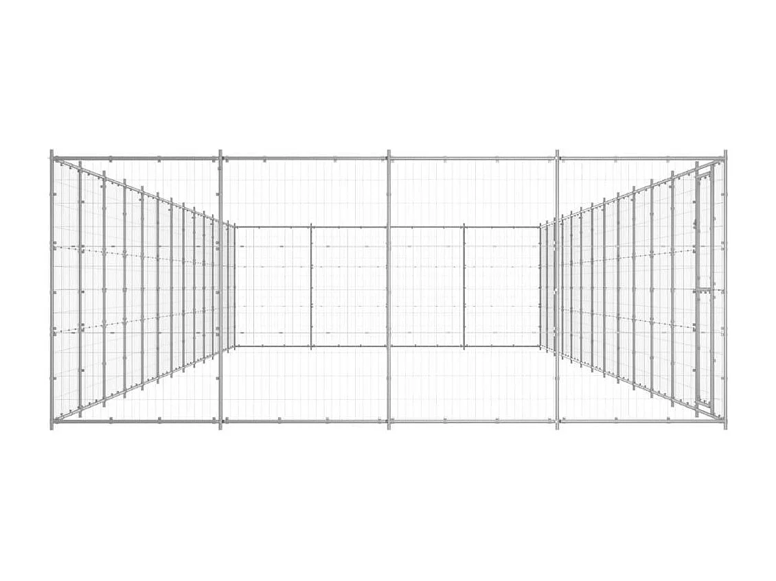 Chenil extérieur cage enclos 1210 x 440 x 180 cm 02_0000425
