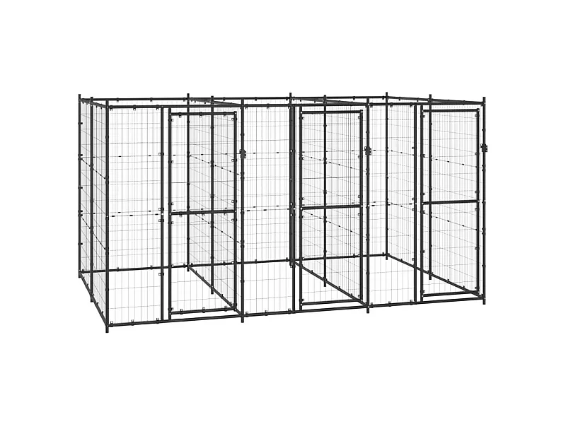 Chenil extérieur cage enclos 330 x 220 x 180 cm 02_0000385