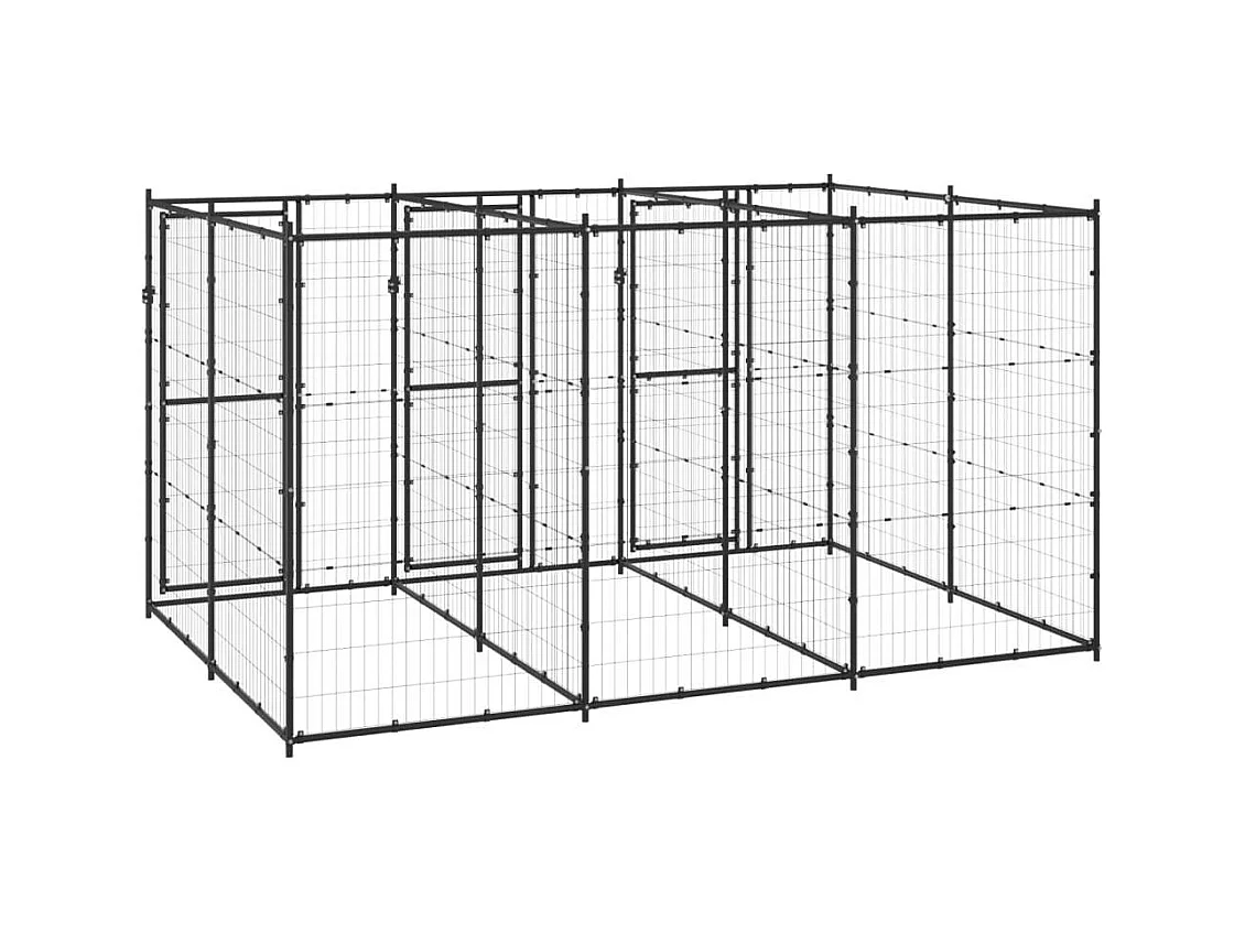 Chenil extérieur cage enclos 330 x 220 x 180 cm 02_0000385