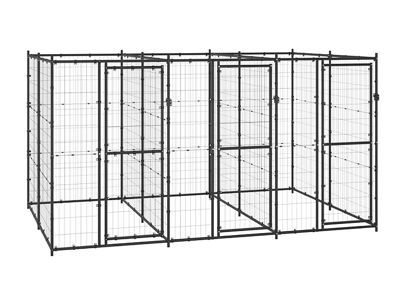 Chenil extérieur cage enclos 330 x 220 x 180 cm 02_0000385