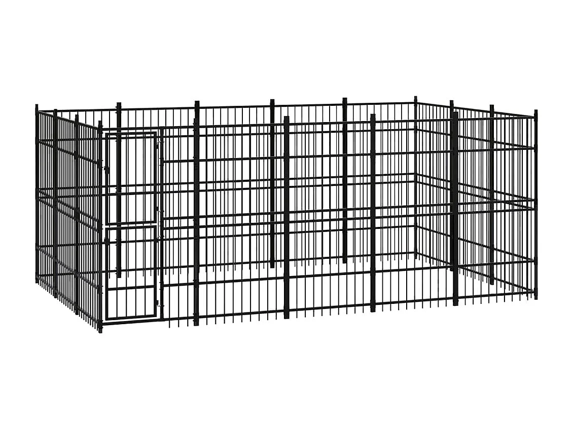 Chenil cage enclos pac noire 480 x 288 x 200 cm 02_0041789