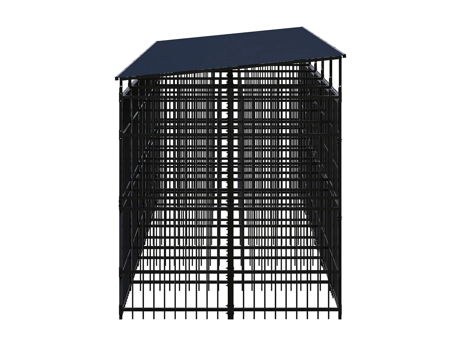 Canil gaiola exterior animal pac com teto para cães aço 11,06 m² preto 02_0041733