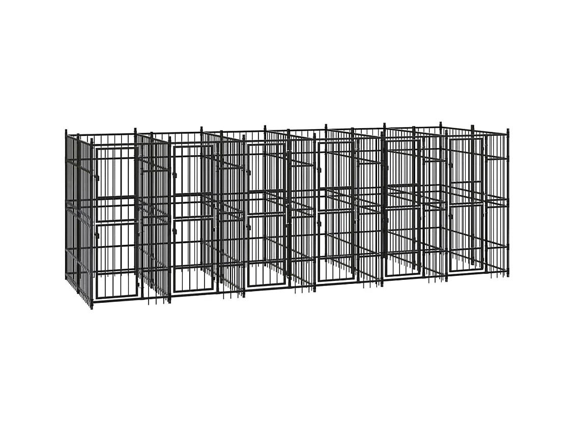 Gaiola para canil outdoor animal pac para cães aço 11,06 m² preto 02_0041778