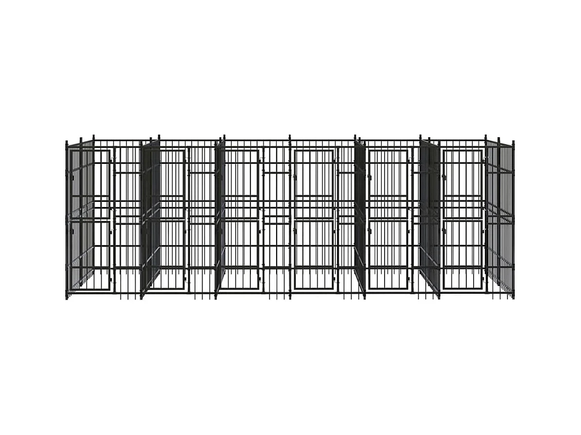 Gaiola para canil outdoor animal pac para cães aço 11,06 m² preto 02_0041778