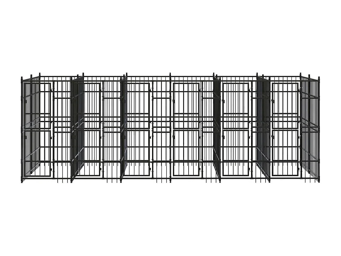 Gaiola para canil outdoor animal pac para cães aço 11,06 m² preto 02_0041778